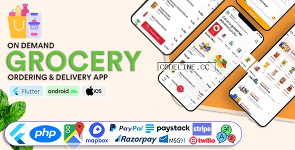 GoGrocer v1.7.5 – Grocery Vegetable Store Delivery Mobile App with Admin Panel