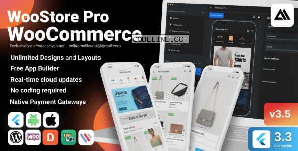 WooStore Pro WooCommerce v3.5.0 – Flutter Full App E-commerce with Multi vendor marketplace support