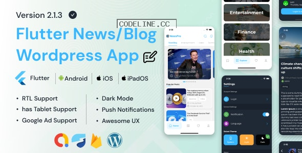 NewsPro v2.1.3 – Blog/News/Article App For WordPress