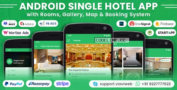 Android Single Hotel Application with Rooms, Gallery, Map & Booking System v6.0 –