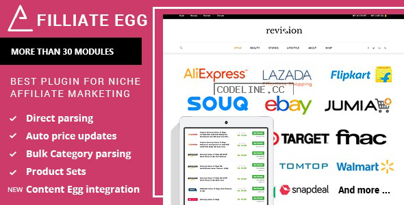 Affiliate Egg v1.0.11 – Niche Affiliate Marketing WordPress Plugin