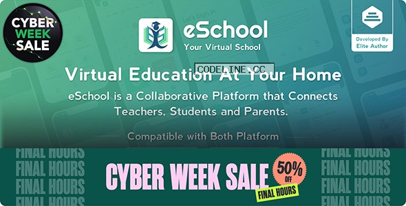 eSchool v1.0.3 – Virtual School Management System Flutter App with Laravel Admin Panel