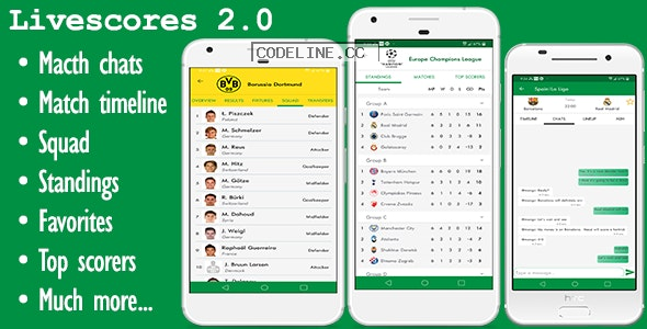 LiveScore v2.0 – Football Android Full App (Admob)