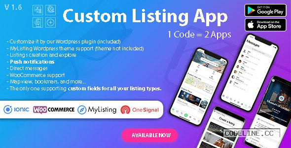 Custom Listing App v1.6.2 – Directory Android and iOS mobile app with Ionic 5 for MyListing ListingPro