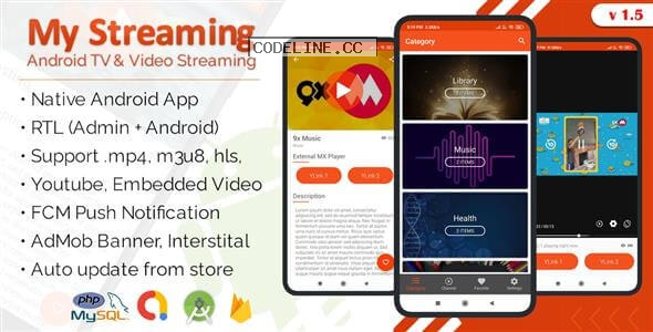My Streaming Android App with Admin Panel (Android 11 Support) v1.5
