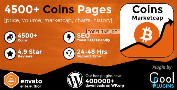Coin Market Cap & Prices v4.2.1 – WordPress Cryptocurrency Plugin