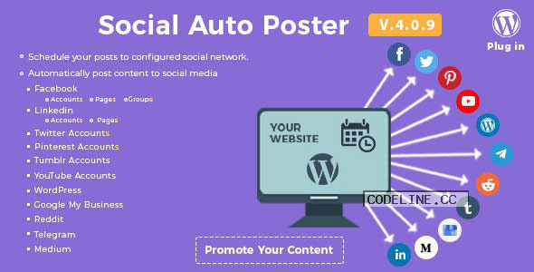 Social Auto Poster v4.0.9 – WordPress Plugin