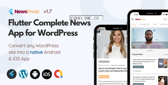 Newsfreak v1.7.3 – Flutter News App for WordPress