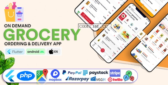 GoGrocer v1.7.6 – Grocery Vegetable Store Delivery Mobile App with Admin Panel