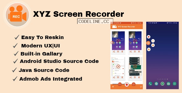 XYZ Screen Recorder v1.0 – Native Android App – Admob Ads