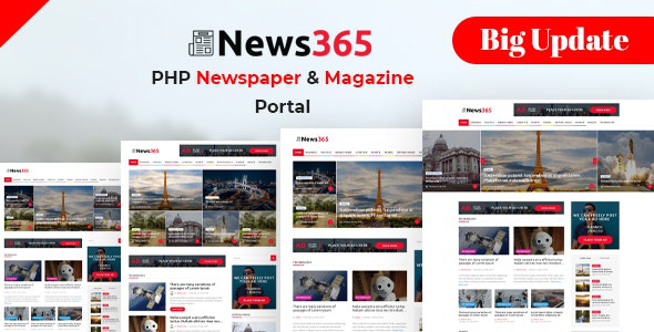 News365 v6 – PHP Newspaper Script Magazine Blog with Video Newspaper