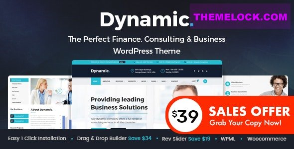 Dynamic v2.6 – Finance and Consulting Business WordPress Theme
