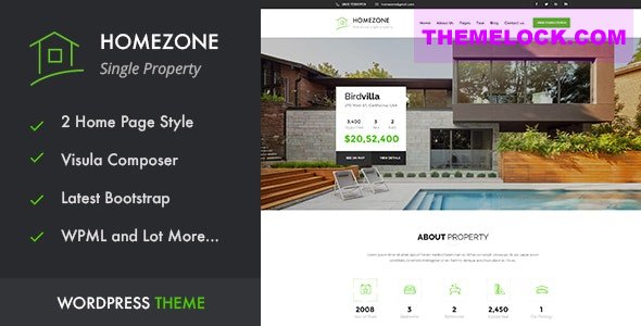 HOME ZONE v1.6 – Single Property Real Estate WordPress Theme