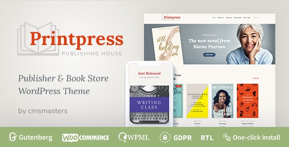 Printpress v1.0.8 – Book Publishing WordPress Theme