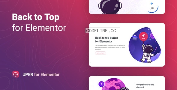Uper v1.0.4 – Back to Top Button for Elementor