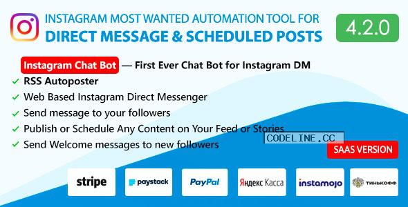 DM Pilot v4.2.0 – Instagram Chat Bot, Web Direct Messenger & Scheduled Posts