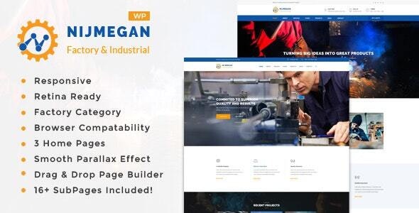 Nijmegan v2.2 – Factory and Industrial Business WordPress Theme
