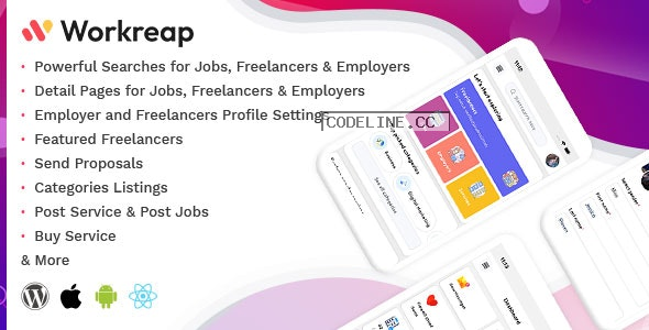 Workreap React Native v2.6 – Android and IOS Mobile APP