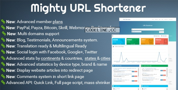 Mighty URL Shortener v3.5.1 – Short URL Script