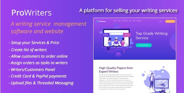 ProWriters v1.0 – Sell writing services online