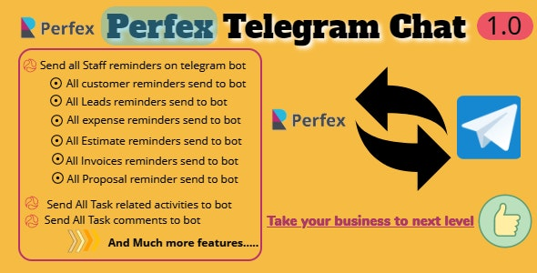 Perfex CRM and TelegramBot Chat Module v1.0