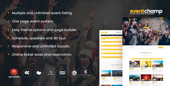 Event Champ v2.0.7 – Multiple Events & Conference Theme