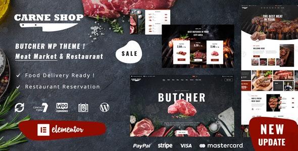 Carne v1.3 – Butcher & Meat Restaurant