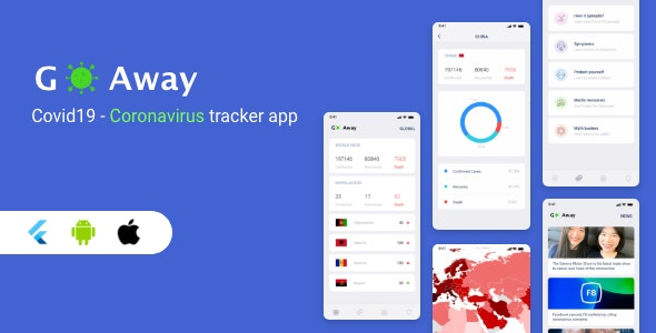 Go Away v1.0 – Flutter Coronavirus Tracker App