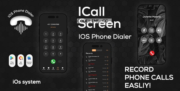 iCall OS16 v1.0.0 – Color Phone Flash – iPhone Style Call – iCallScreen Dialer – iCall Dialer Screen
