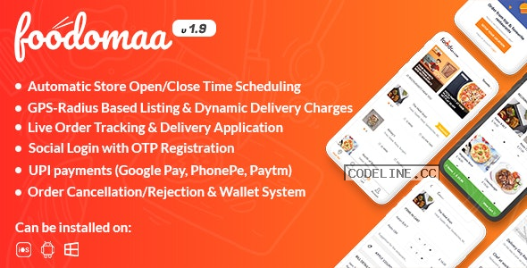 Foodomaa v1.9.8 – Multi-restaurant Food Ordering, Restaurant Management and Delivery Application
