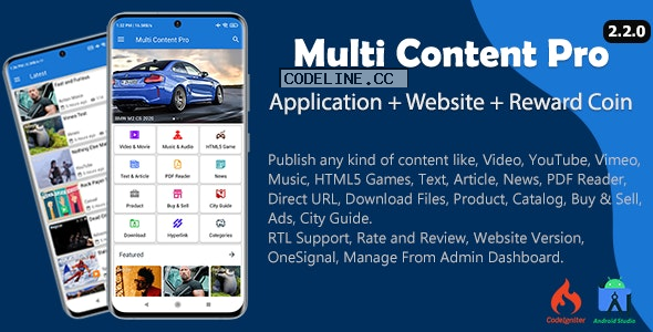 Multi Content Pro (Application and Website) v2.2.0