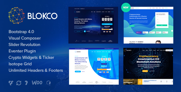 Blokco v2.4 – ICO, Cryptocurrency & Consulting Business Theme