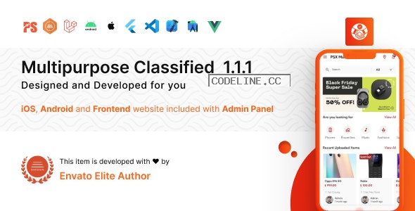 PSX v1.1.1 – Multipurpose Classified Flutter App with Frontend and Admin Panel