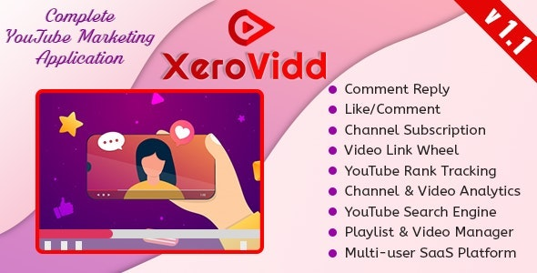 XeroVidd v1.1 – Complete YouTube Marketing Application (SaaS Platform)
