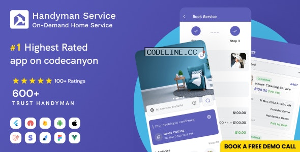 Handyman Service v10.0.0 – Flutter On-Demand Home Services App with Complete Solution