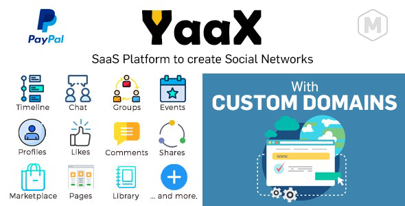 YaaX v1.2.5 – SaaS platform to create social networks – With Custom Domains
