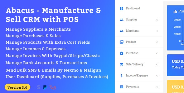 Abacus v3.0 – Manufacture & Sale CRM with POS