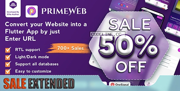 Prime Web v1.0.10 – Convert Website to a Flutter App | Web View App | Web to App