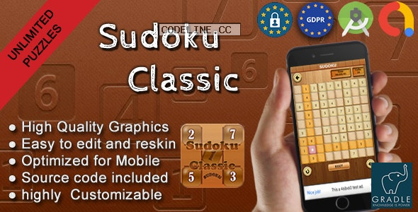 Sudoku Classic (Admob + GDPR + Android Studio) – June 2023