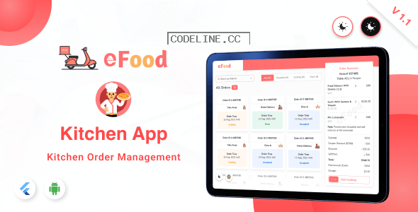 eFood – Kitchen/Chef App v1.1