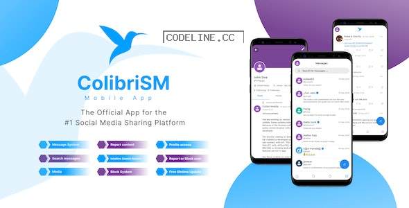 ColibriSM Flutter v1.0.5 – For ColibriSM Social PHP Script