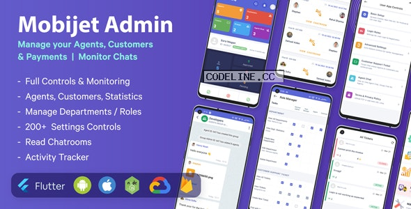 Mobijet ADMIN v1.0.12 – Manage & Monitor Agents, Customer & Payments | Android & iOS Flutter app