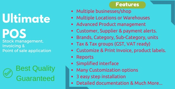 Ultimate POS v3.4 – Best Advanced Stock Management, Point of Sale & Invoicing application