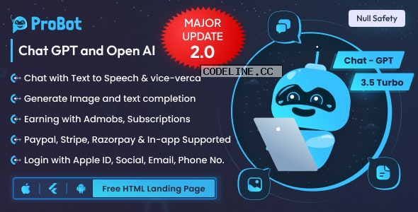 ProBot v2.0.1 – Open AI Chat, Writing Assistant & Image Generator