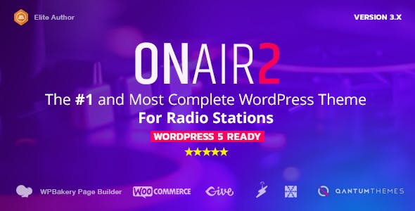 Onair2 v4.0.0 – Radio Station WordPress Theme