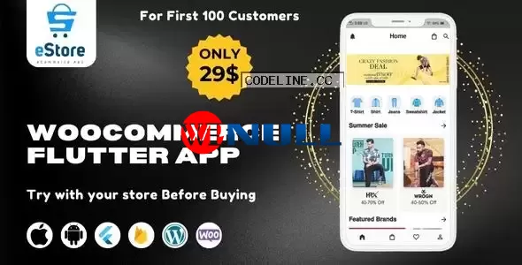 eStore v1.0 – Build a Flutter eCommerce Mobile App for Android and iOS from WordPress WooCommerce Store