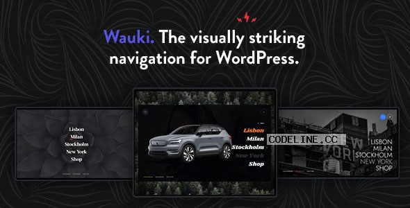 Wauki v1.1 – Fullscreen WordPress Menu