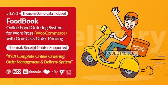 FoodBook v3.5.0 – Online Food Ordering System for WordPress with One-Click Order Printing