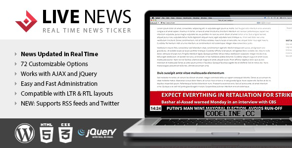 Live News v2.14 – Real Time News Ticker