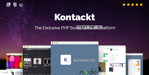 Kontackt v1.19 – The Exclusive PHP Social Network Platform